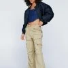 Premium Washed Mid Rise Multi Wear Twill Cargo -Nasty Gal Sales Store womens camel premium washed mid rise multi wear twill cargo