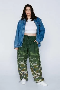 Plus Size Extreme Parachute Camo Gradient Nylon Cargo Pant -Nasty Gal Sales Store womens camo plus size extreme parachute camo gradient nylon cargo pant 3