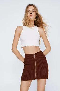 Bandage Flossed Waist Mini Skirt 9 Bandage Flossed Waist Mini Skirt -Nasty Gal Sales Store womens chocolate bandage flossed waist mini skirt 3