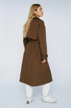 Premium Twill Double Layer Trench Coat 8 Premium Twill Double Layer Trench Coat -Nasty Gal Sales Store womens chocolate premium twill double layer trench coat 2