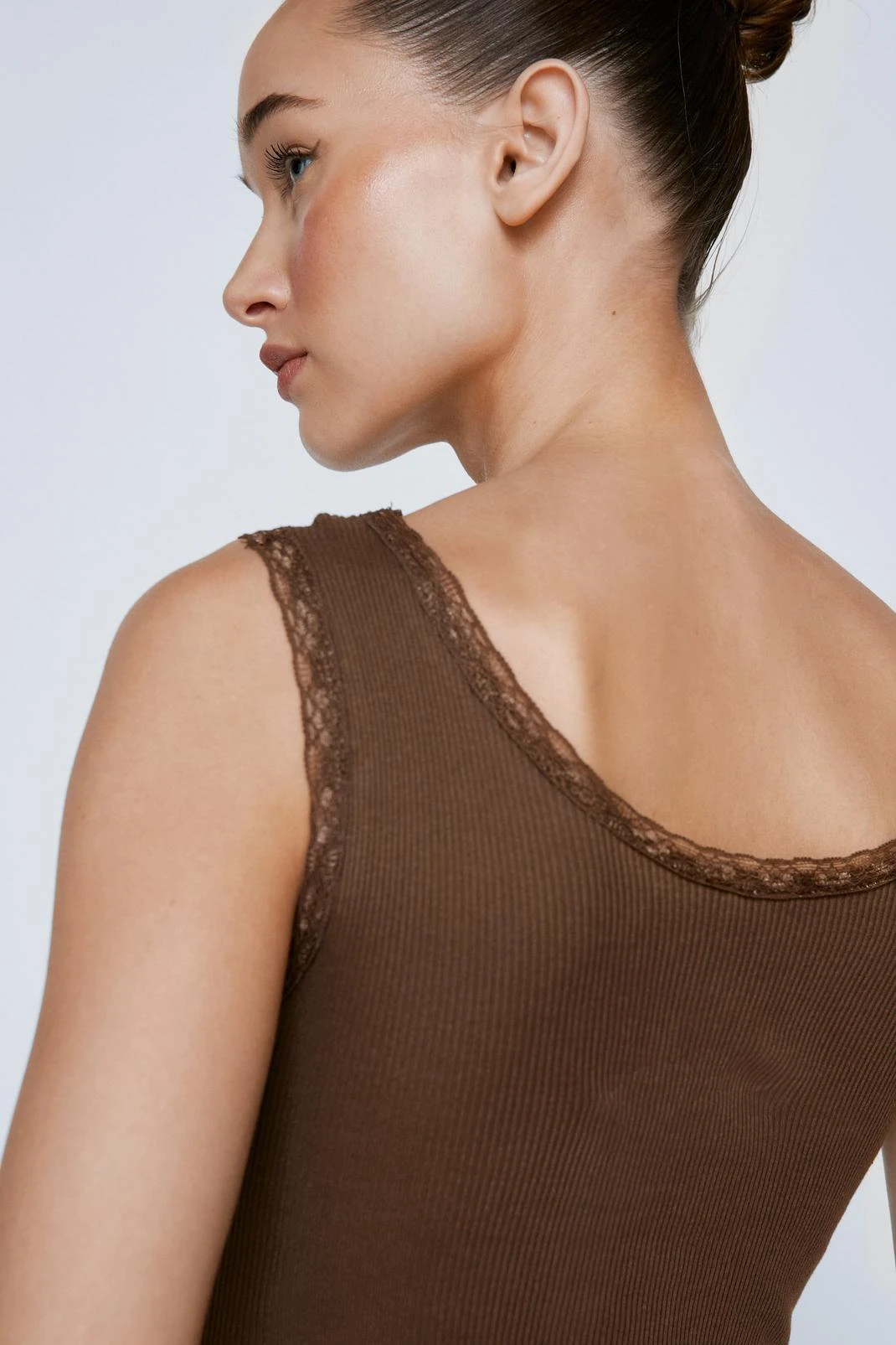 Ribbed Lace Trim Tank Top 11 Ribbed Lace Trim Tank Top - Image 9