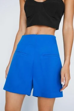 Premium Tailored Boxy Fit Shorts 10 Premium Tailored Boxy Fit Shorts -Nasty Gal Sales Store womens cobalt premium tailored boxy fit shorts 1