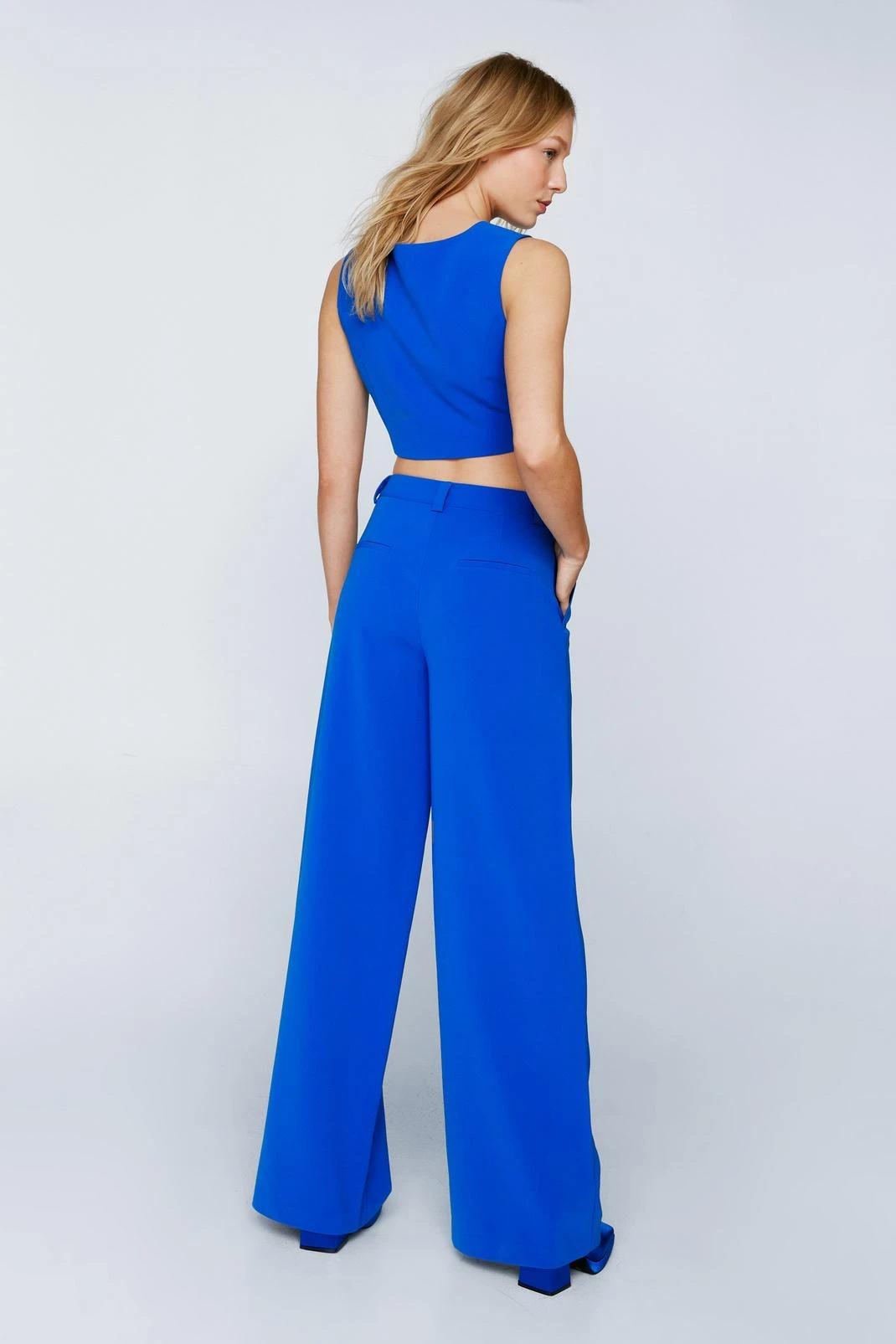 Wide Leg Tailored Pants - Image 3
