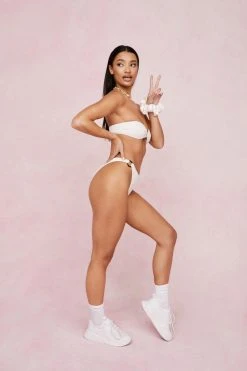 Crinkle O-Ring High Leg Bikini Bottoms 17 Crinkle O-Ring High Leg Bikini Bottoms -Nasty Gal Sales Store womens cream crinkle o ring high leg bikini bottoms 9