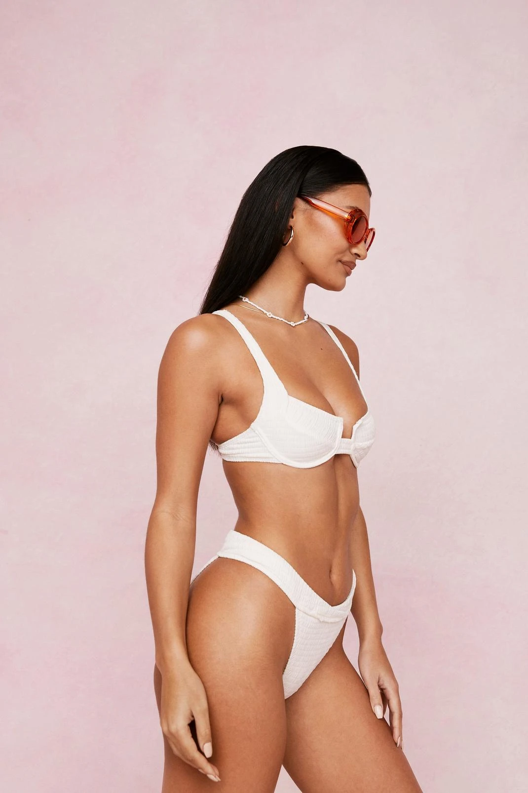 Crinkle Underwire Cut Out Bikini Top 4 Crinkle Underwire Cut Out Bikini Top - Image 2