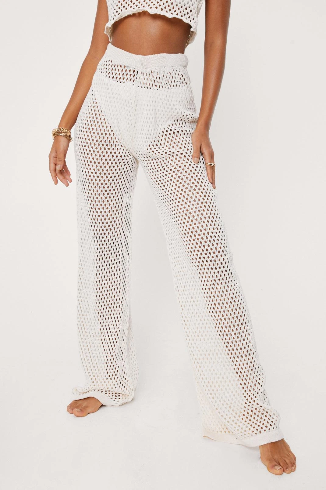 Crochet Wide Leg Beach Cover Up Pants 6 Crochet Wide Leg Beach Cover Up Pants - Image 4