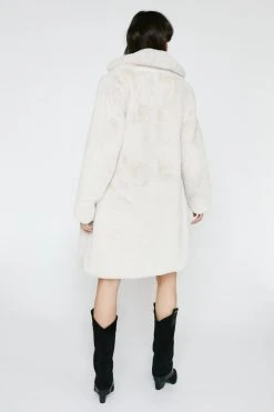 Faux Fur Coat -Nasty Gal Sales Store womens cream faux fur coat 2