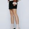 Faux Leather Platform Ankle Sock Boots