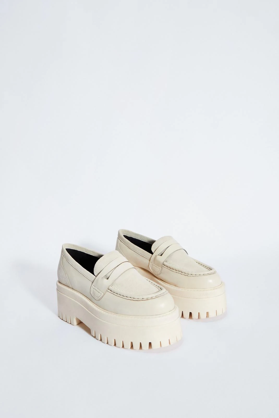 Leather And Suede Mix Chunky Loafers 5 Leather And Suede Mix Chunky Loafers - Image 3