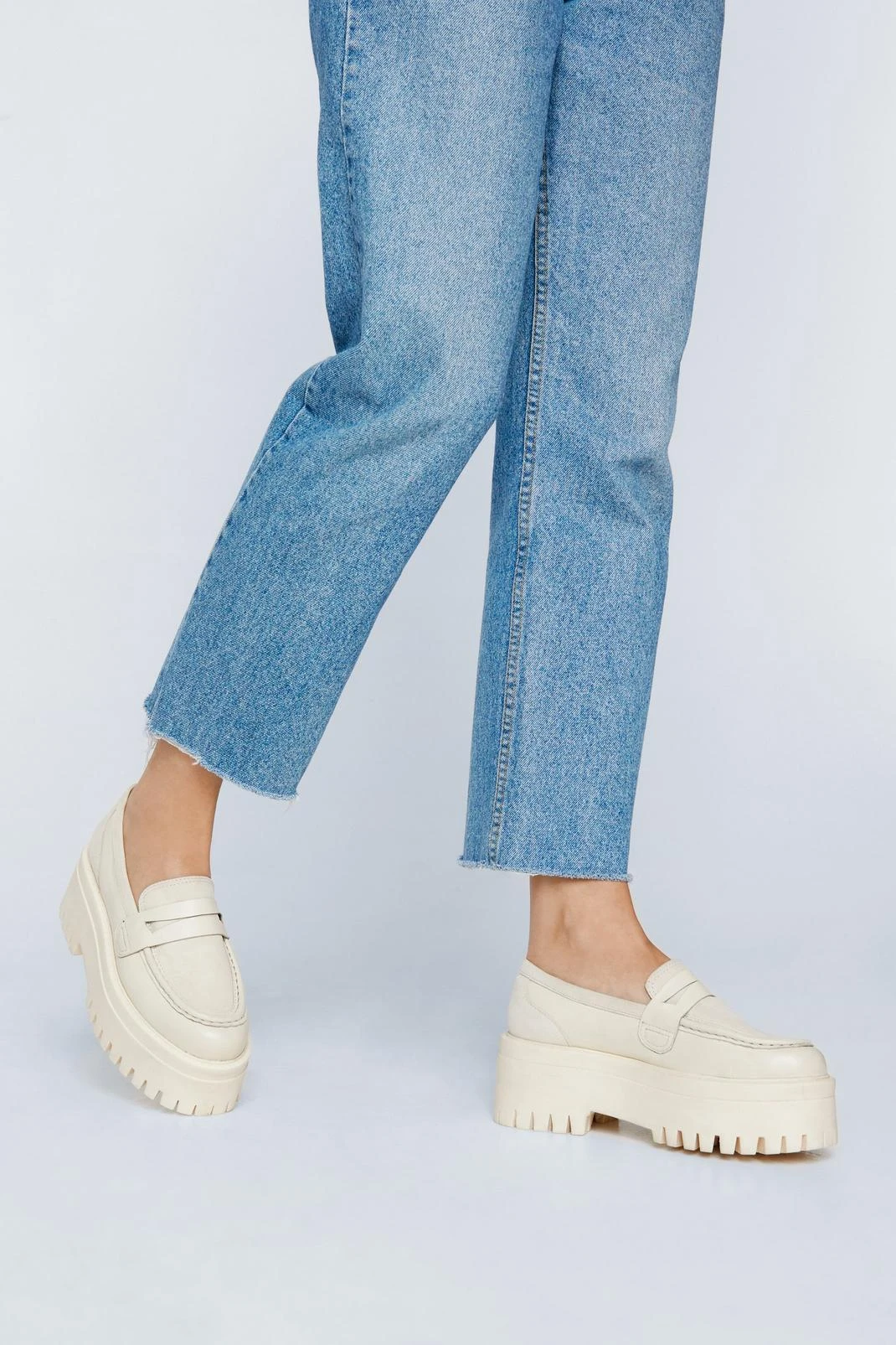 Leather And Suede Mix Chunky Loafers 6 Leather And Suede Mix Chunky Loafers - Image 4