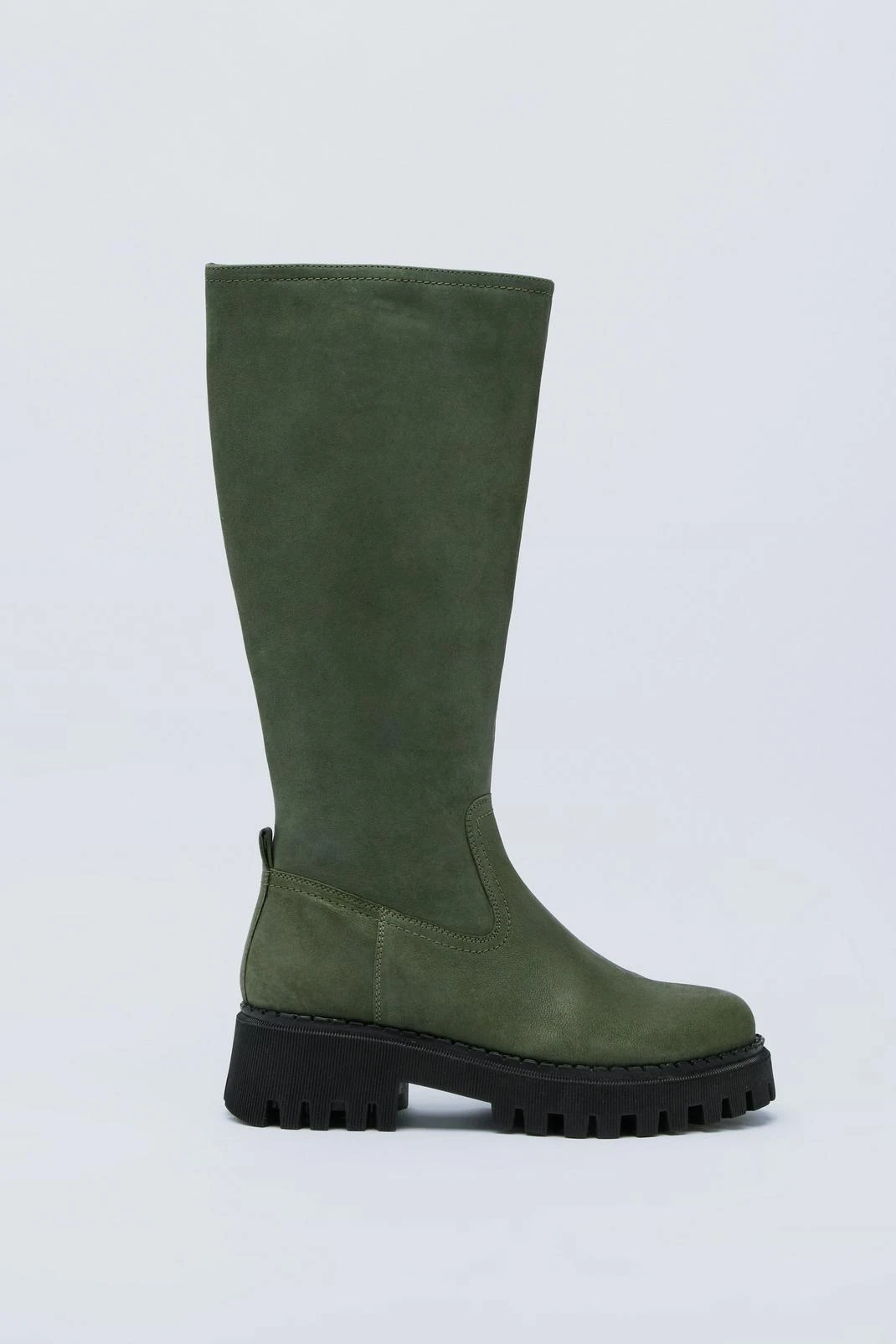 Real Leather Chunky Knee High Boot - Image 2