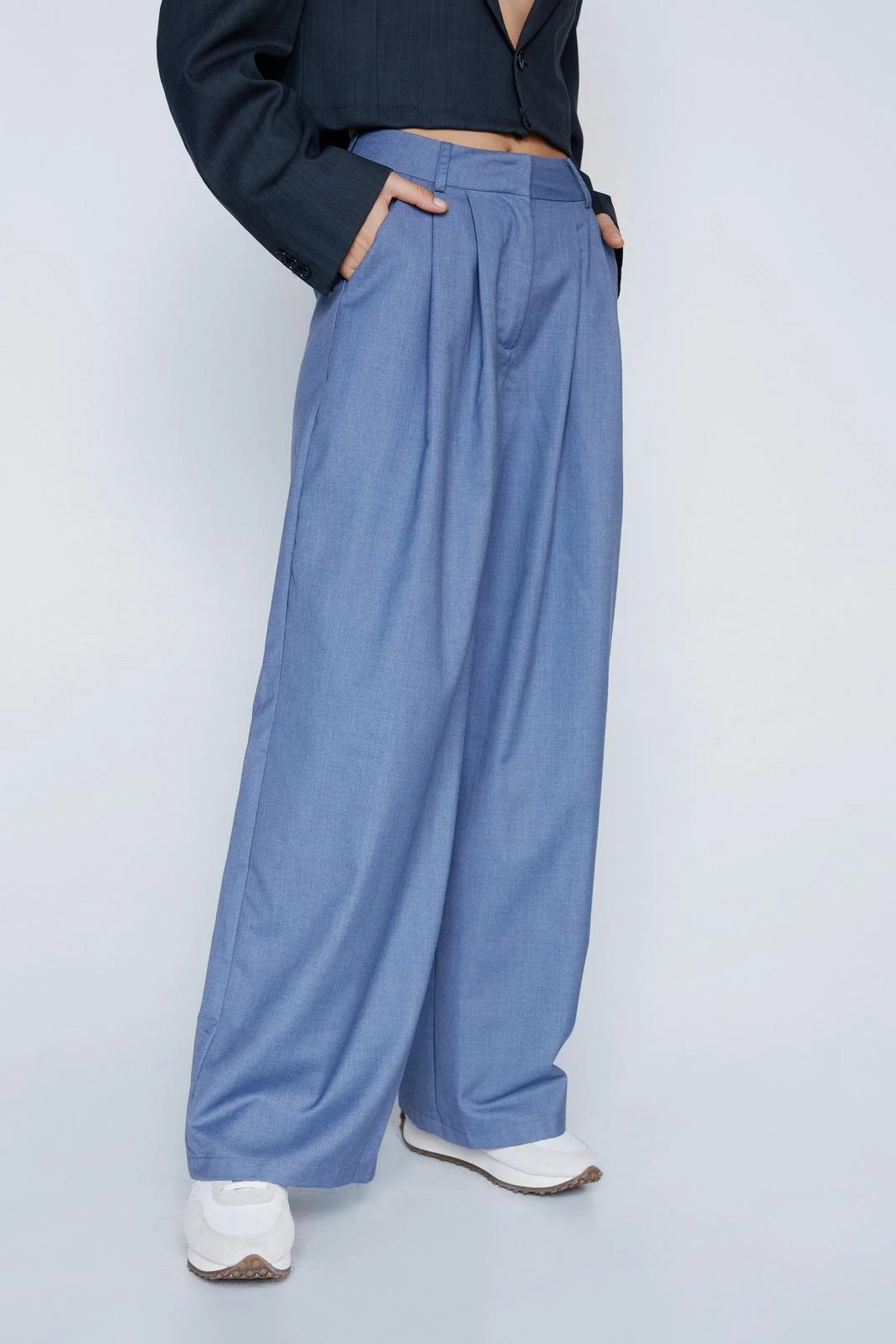 Premium Twill Pleated Wide Leg Pants 7 Premium Twill Pleated Wide Leg Pants - Image 5