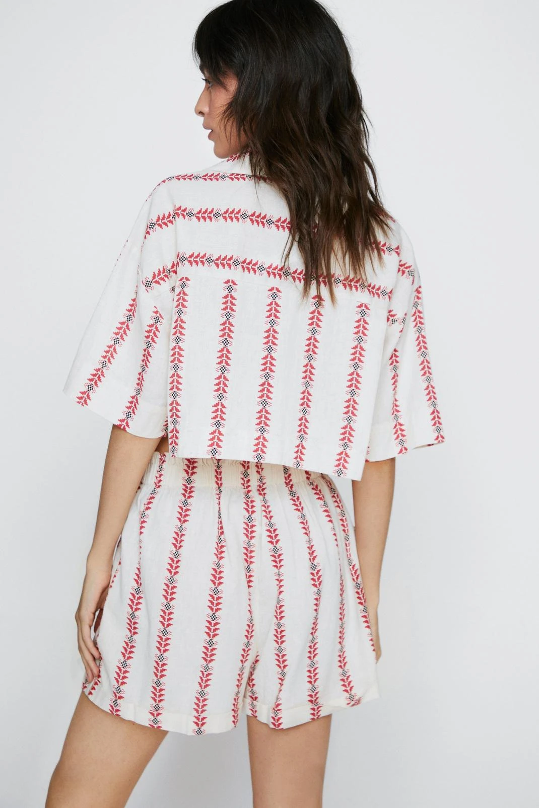 Aztec Striped Paperbag Waist Shorts 5 Aztec Striped Paperbag Waist Shorts - Image 3