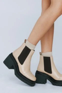 Leather Chunky Chelsea Boots