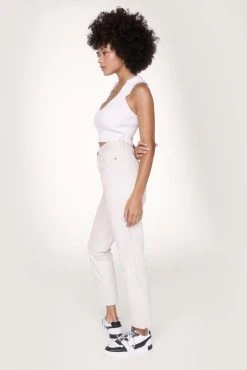 Organic Denim High Waisted Mom Jeans 29 Organic Denim High Waisted Mom Jeans -Nasty Gal Sales Store womens ecru organic denim high waisted mom jeans 5