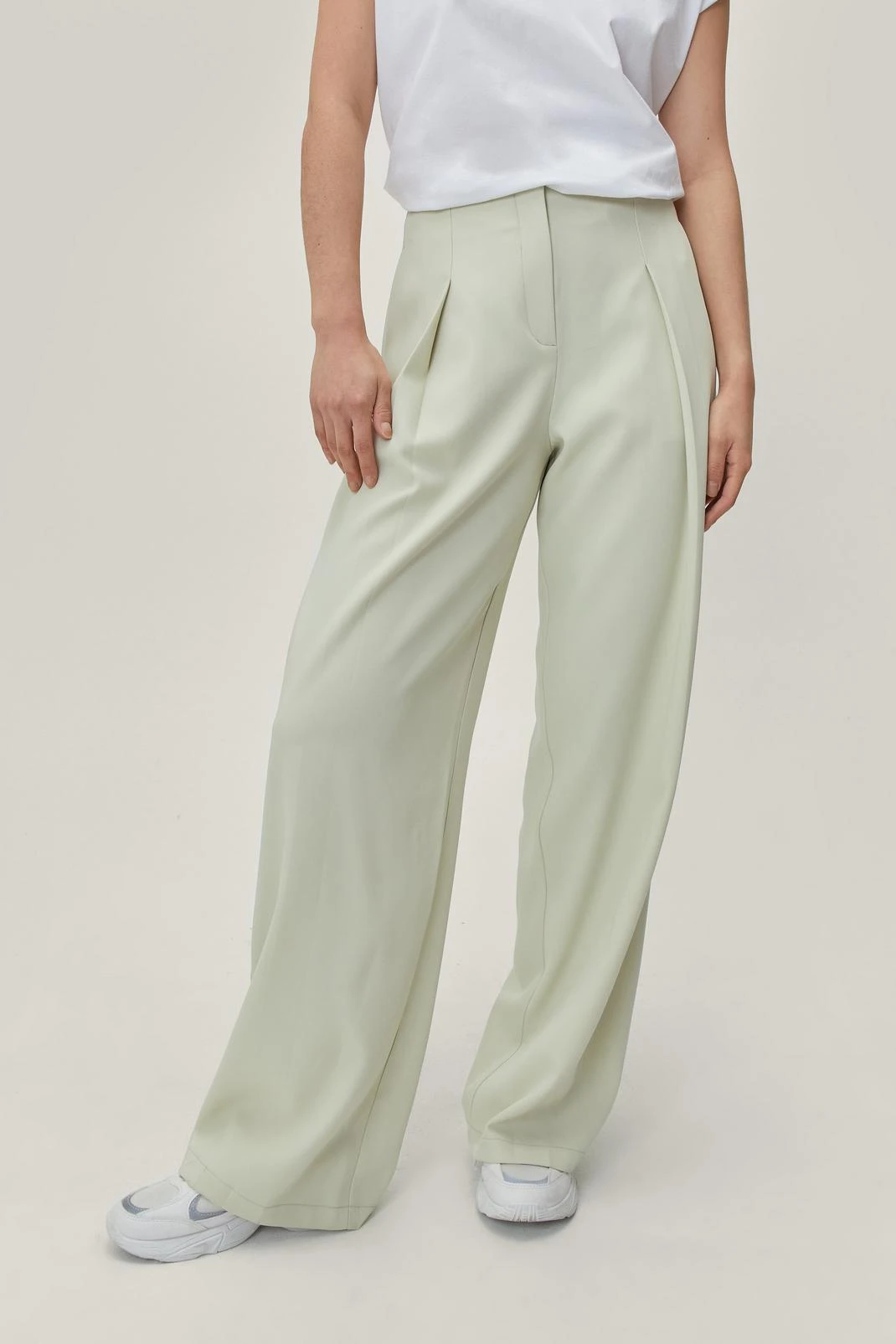 Pleat Front Super Wide Leg Pants - Image 4