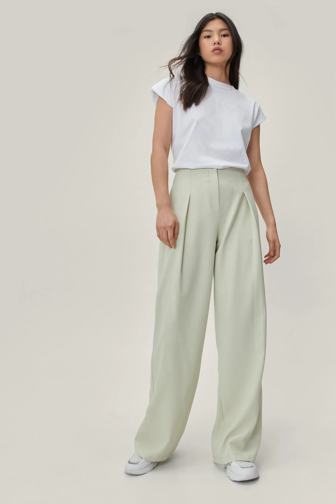 Pleat Front Super Wide Leg Pants - Image 5