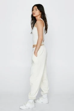 Recycled Relaxed Fit Sweatpants 16 Recycled Relaxed Fit Sweatpants -Nasty Gal Sales Store womens ecru recycled relaxed fit sweatpants 1