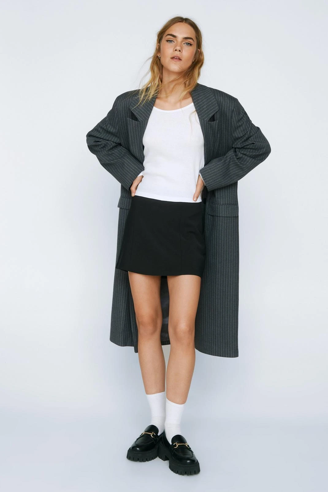 Ribbed Fitted Long Sleeve Scoop Neck T-shirt - Image 2