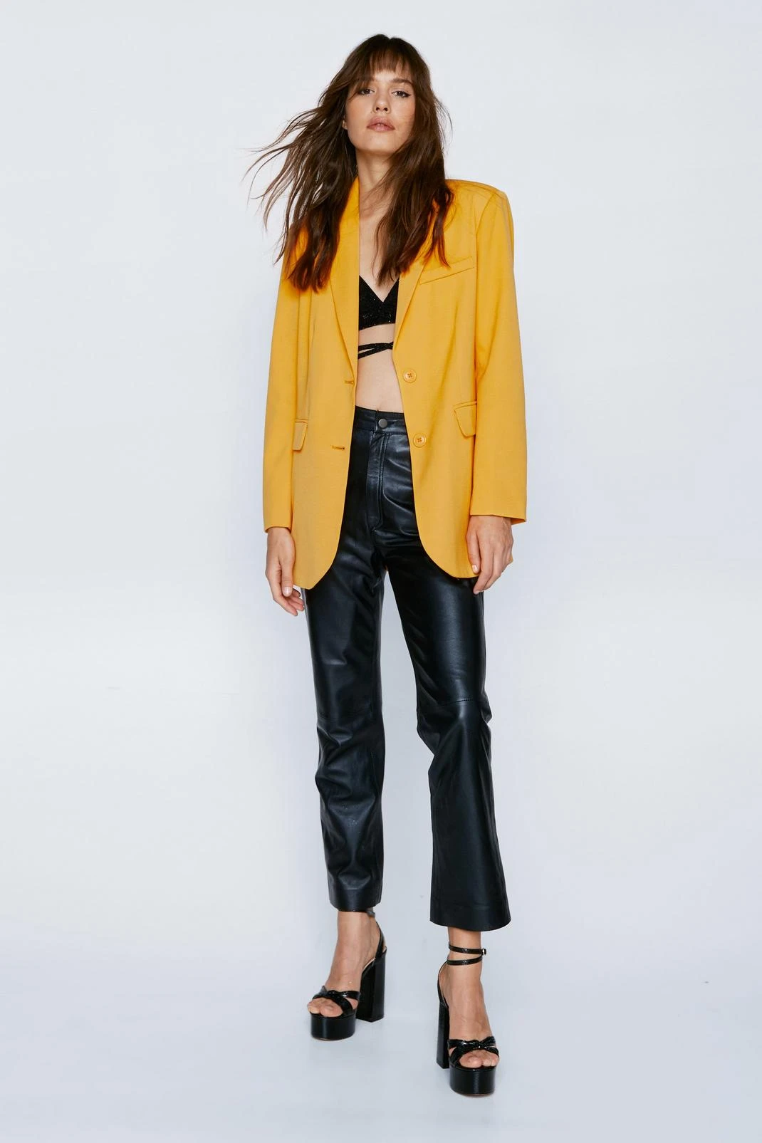 Oversized Twill Single Breasted Blazer 6 Oversized Twill Single Breasted Blazer - Image 4