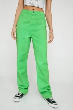 9's Style Denim Puddle Jean 18 9's Style Denim Puddle Jean -Nasty Gal Sales Store womens green 90s style denim puddle jean 3
