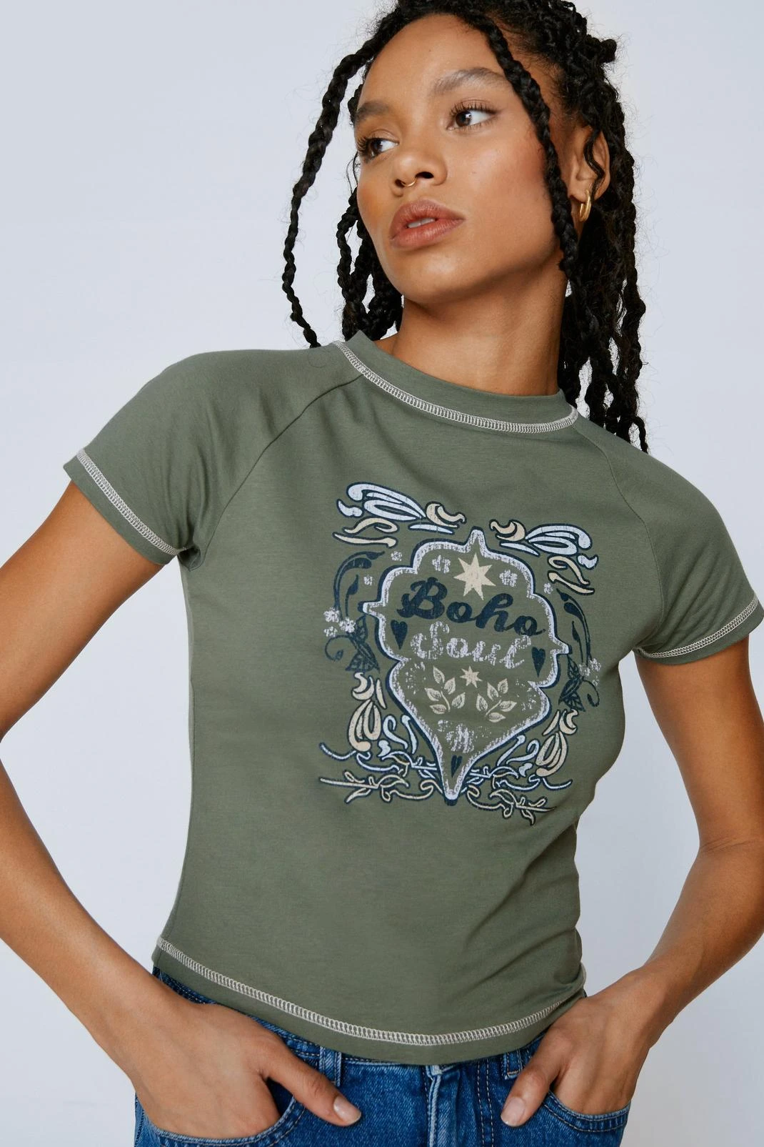 Boho Soul Printed Graphic Tee - Image 4
