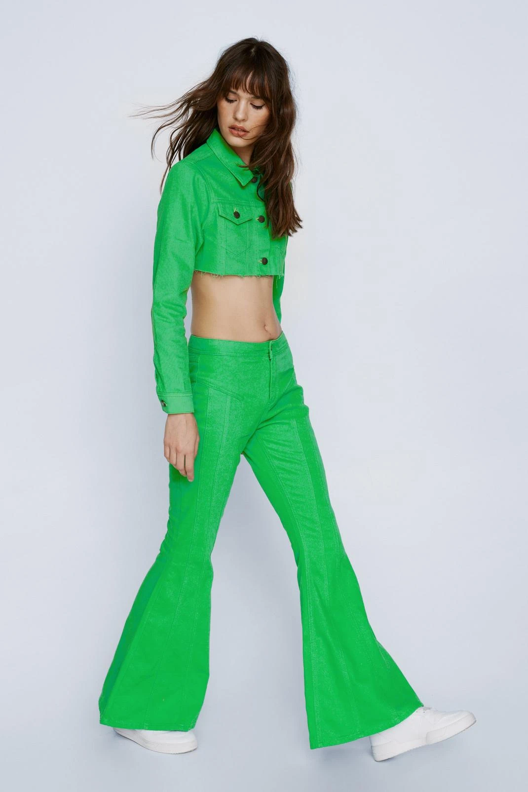 City Scouts Mid Rise Flared Seam Detail Jean