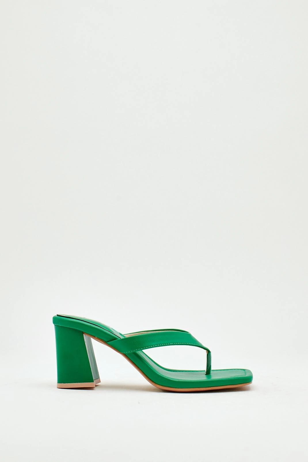 Faux Leather Toe Thong Heels 4 Faux Leather Toe Thong Heels - Image 2