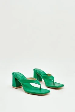 Faux Leather Toe Thong Heels 11 Faux Leather Toe Thong Heels -Nasty Gal Sales Store womens green faux leather toe thong heels 2