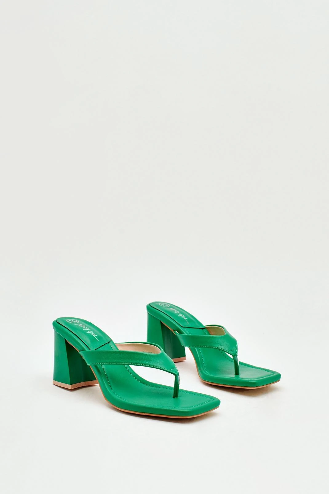 Faux Leather Toe Thong Heels 5 Faux Leather Toe Thong Heels - Image 3