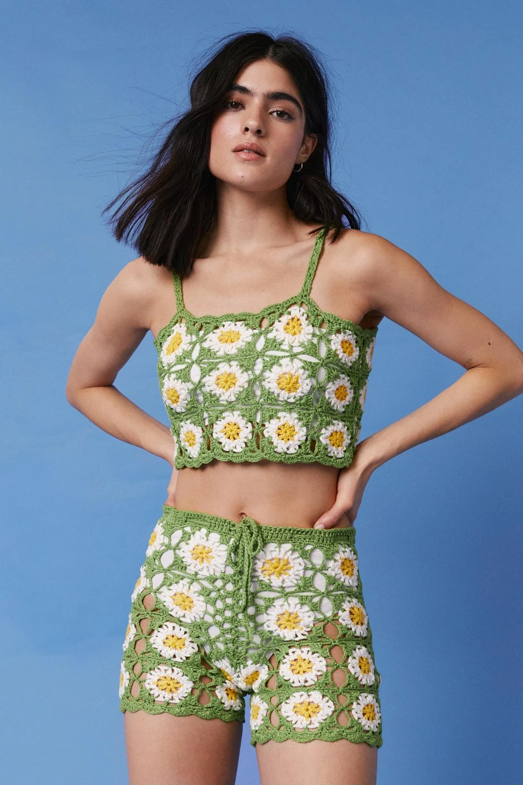Floral Crochet Crop Top - Image 4