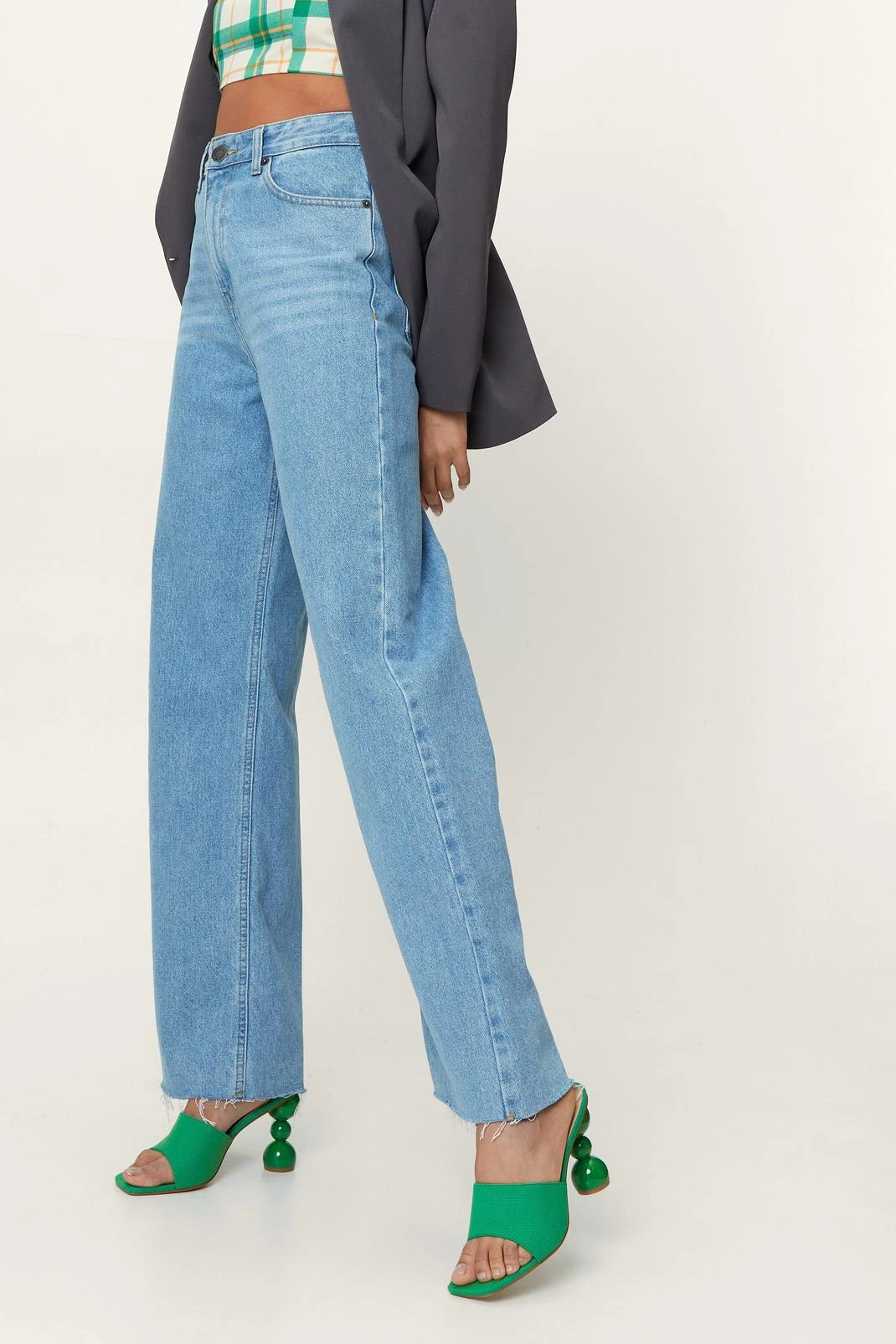 Linen Ball Heeled Mules - Image 4