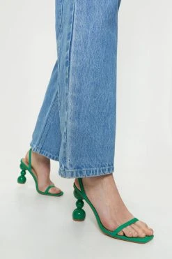 Linen Two Part Ball Heels 15 Linen Two Part Ball Heels -Nasty Gal Sales Store womens green linen two part ball heels 3