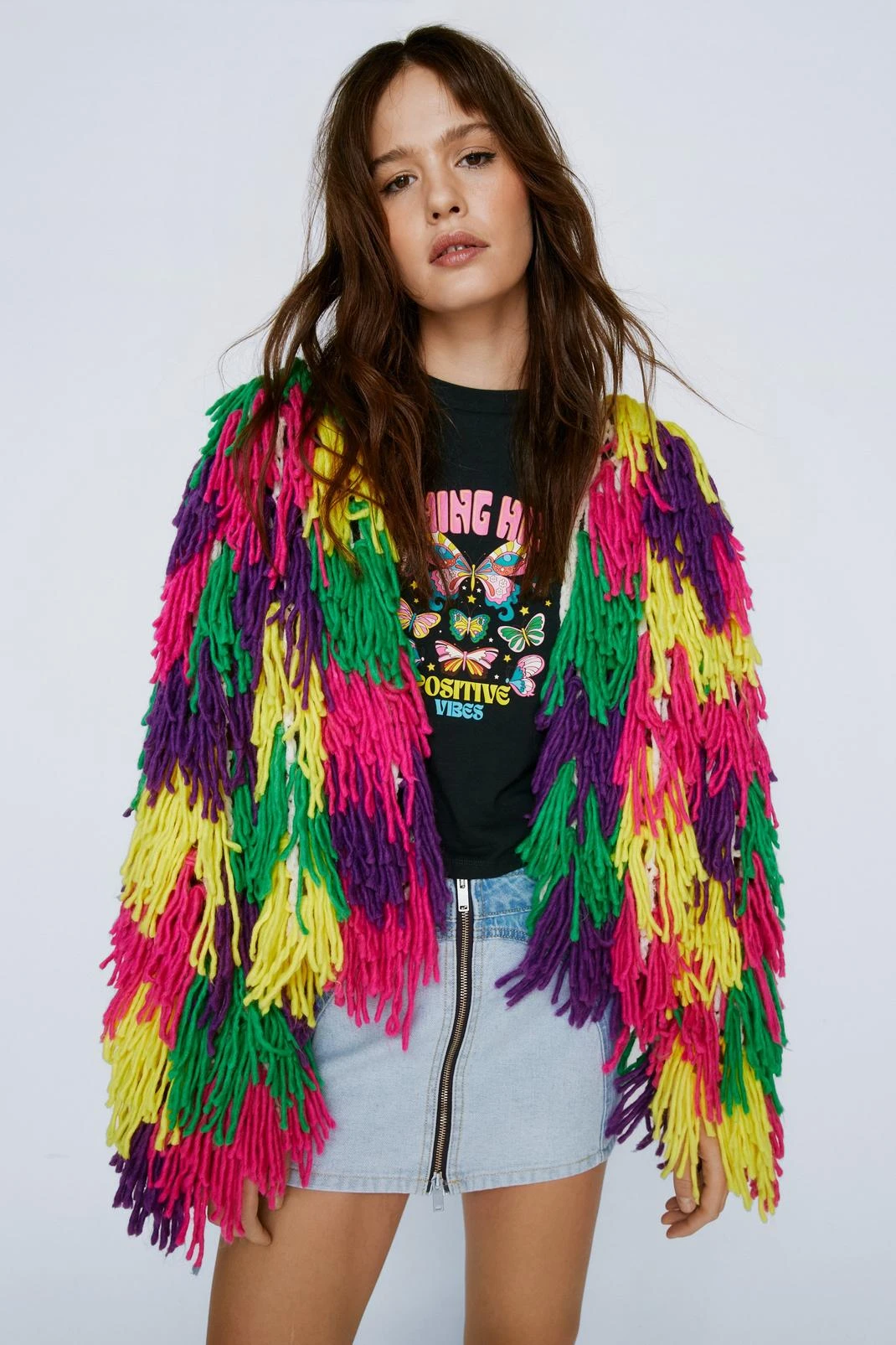 Multi Fringe Oversized Cardigan 7 Multi Fringe Oversized Cardigan - Image 5