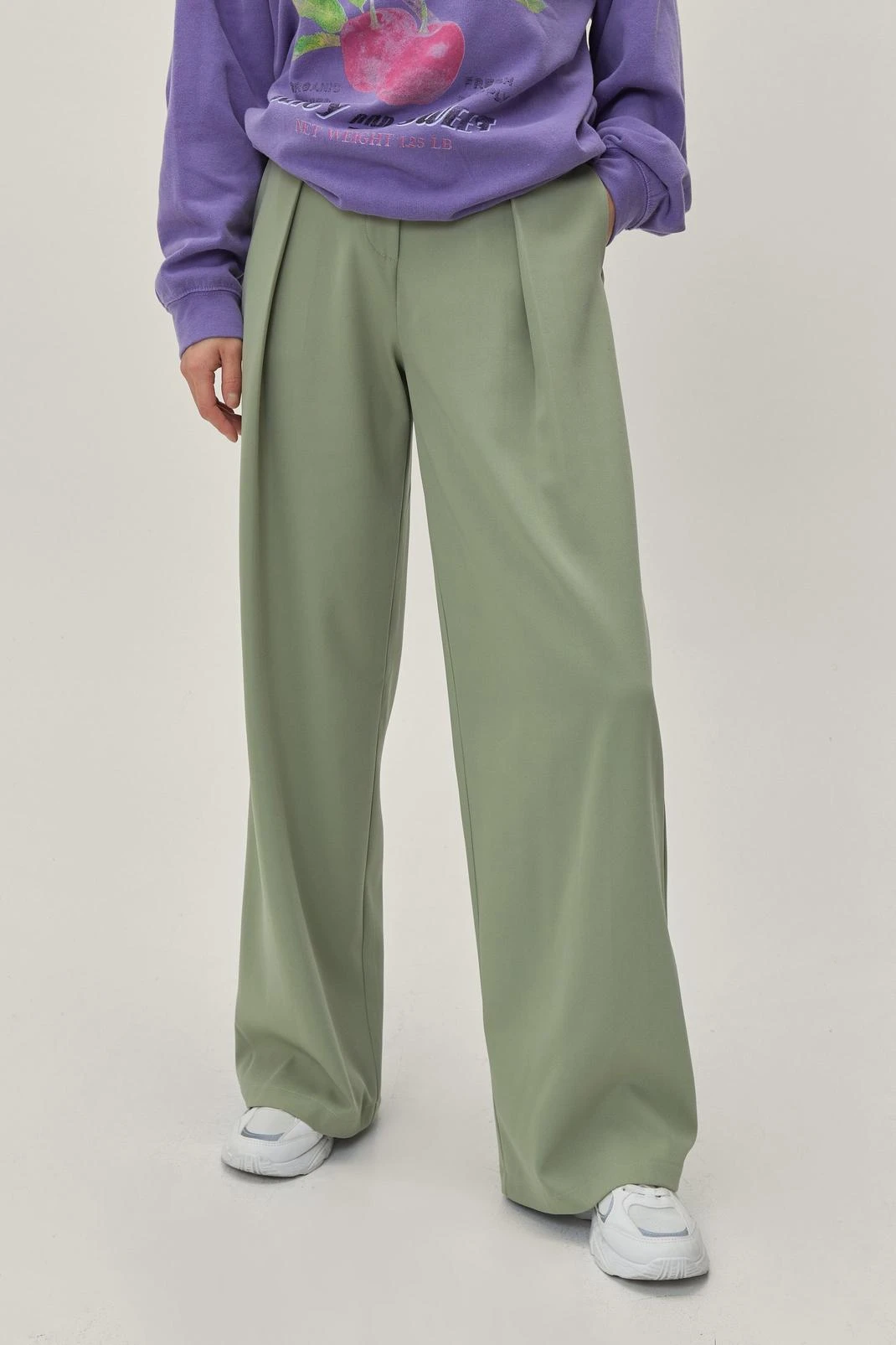Pleat Front Super Wide Leg Pants - Image 7