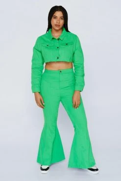 Plus Size City Scouts Crop Denim Trucker