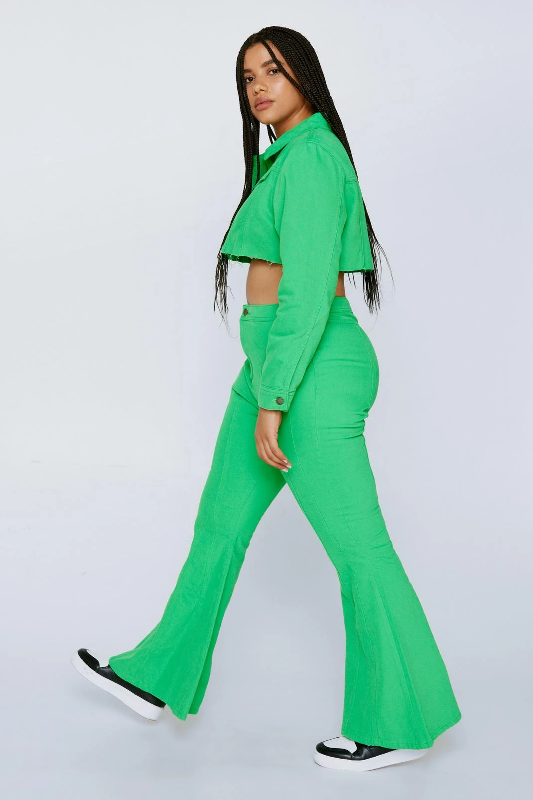 Plus Size Mid Rise Flare Jeans - Image 2