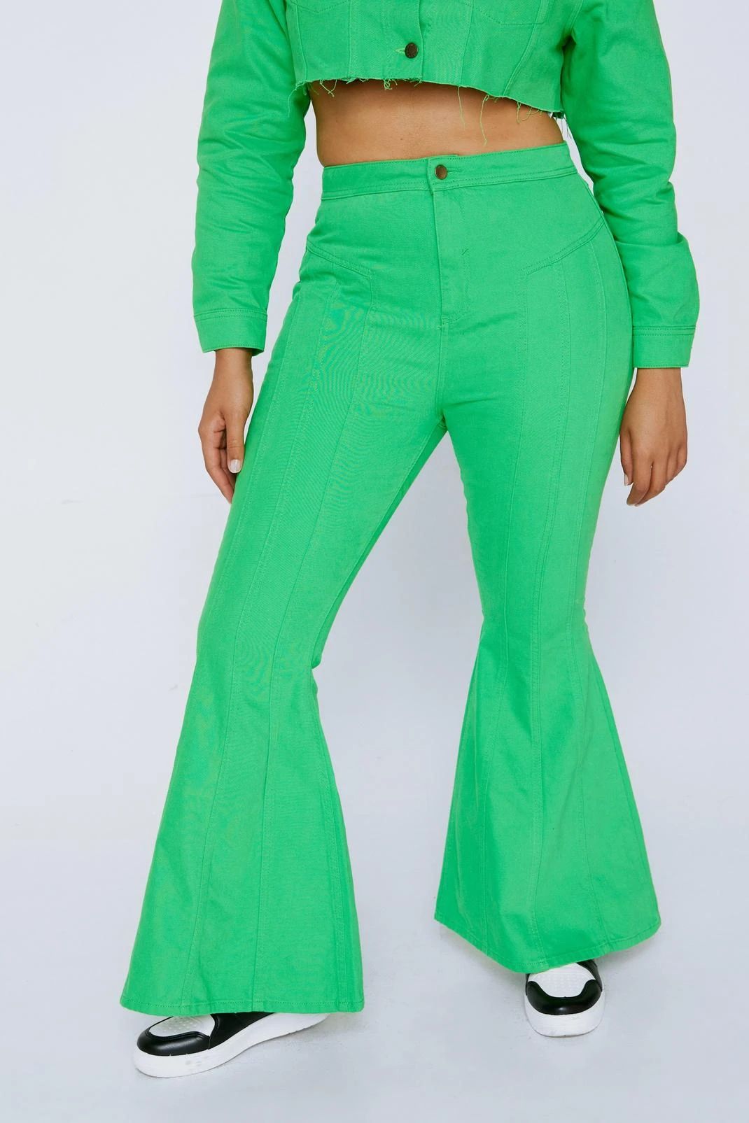 Plus Size Mid Rise Flare Jeans