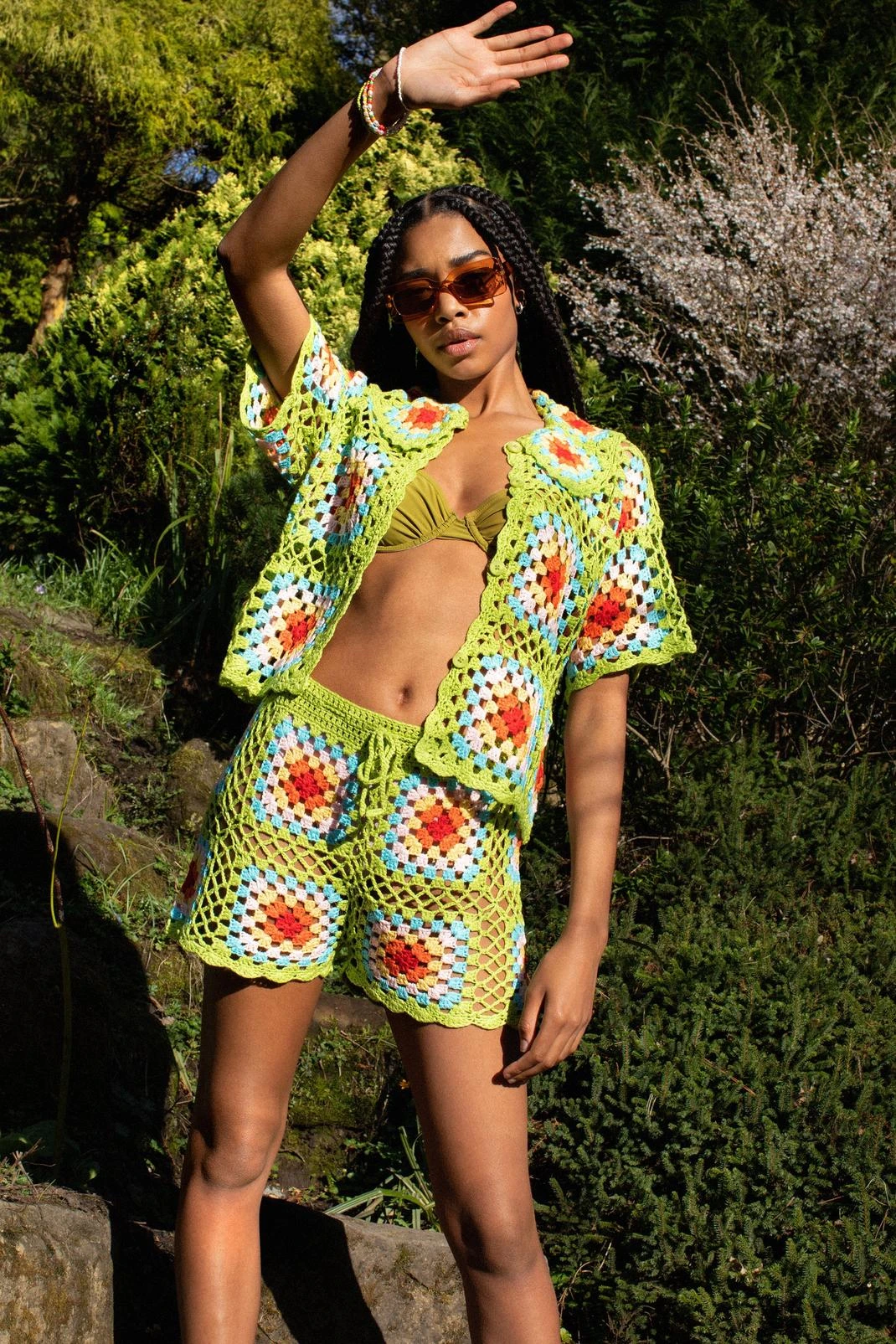 Premium Crochet Square Patterned Short - Image 2