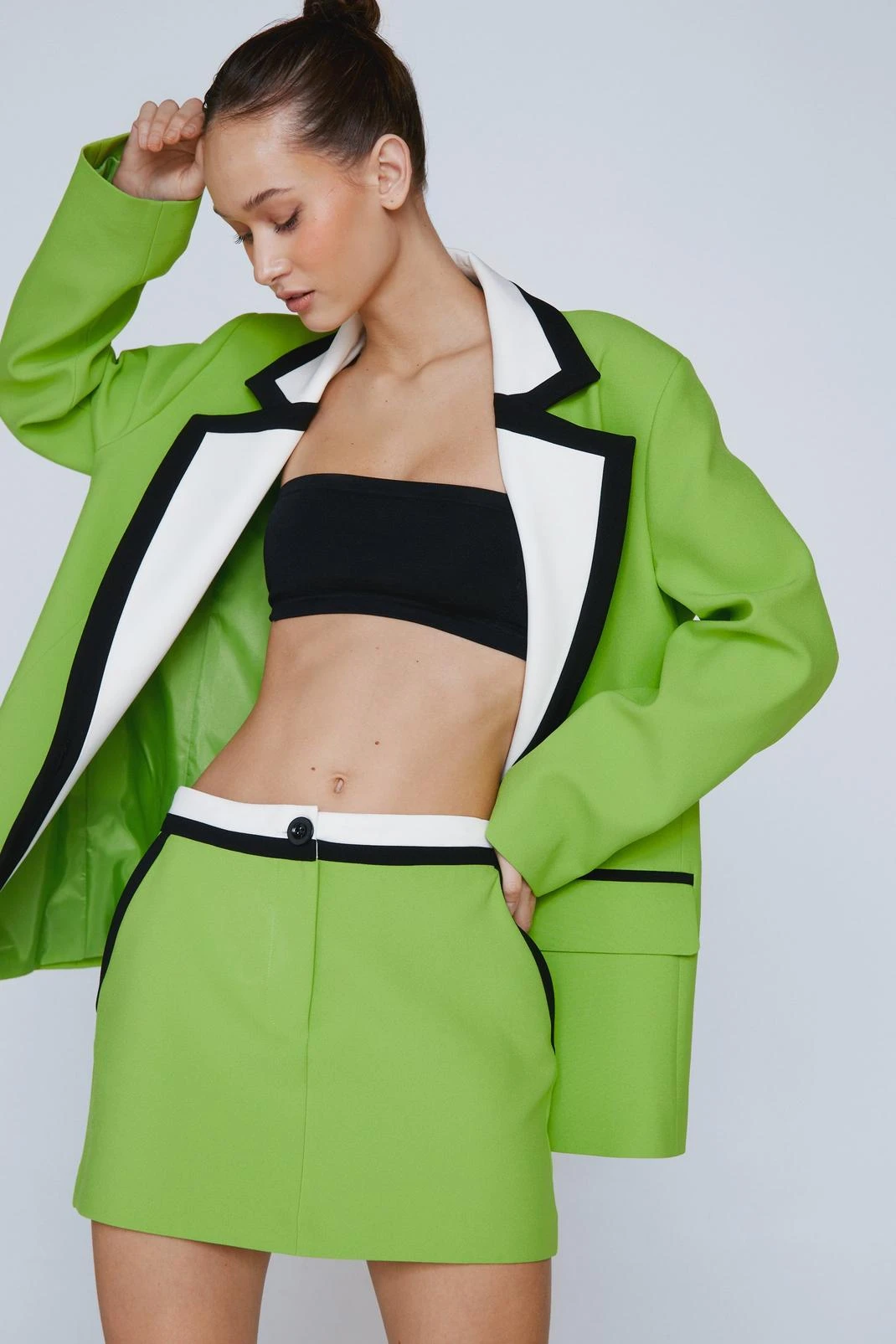 Tailored Color Block Mini Skirt 6 Tailored Color Block Mini Skirt - Image 4