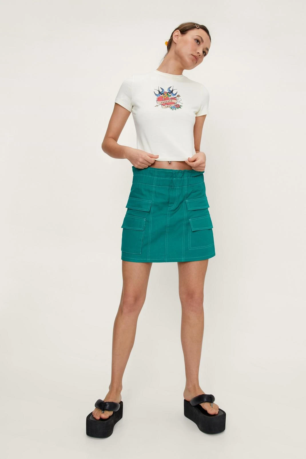 Waist Detail Cargo Mini Skirt 6 Waist Detail Cargo Mini Skirt - Image 4