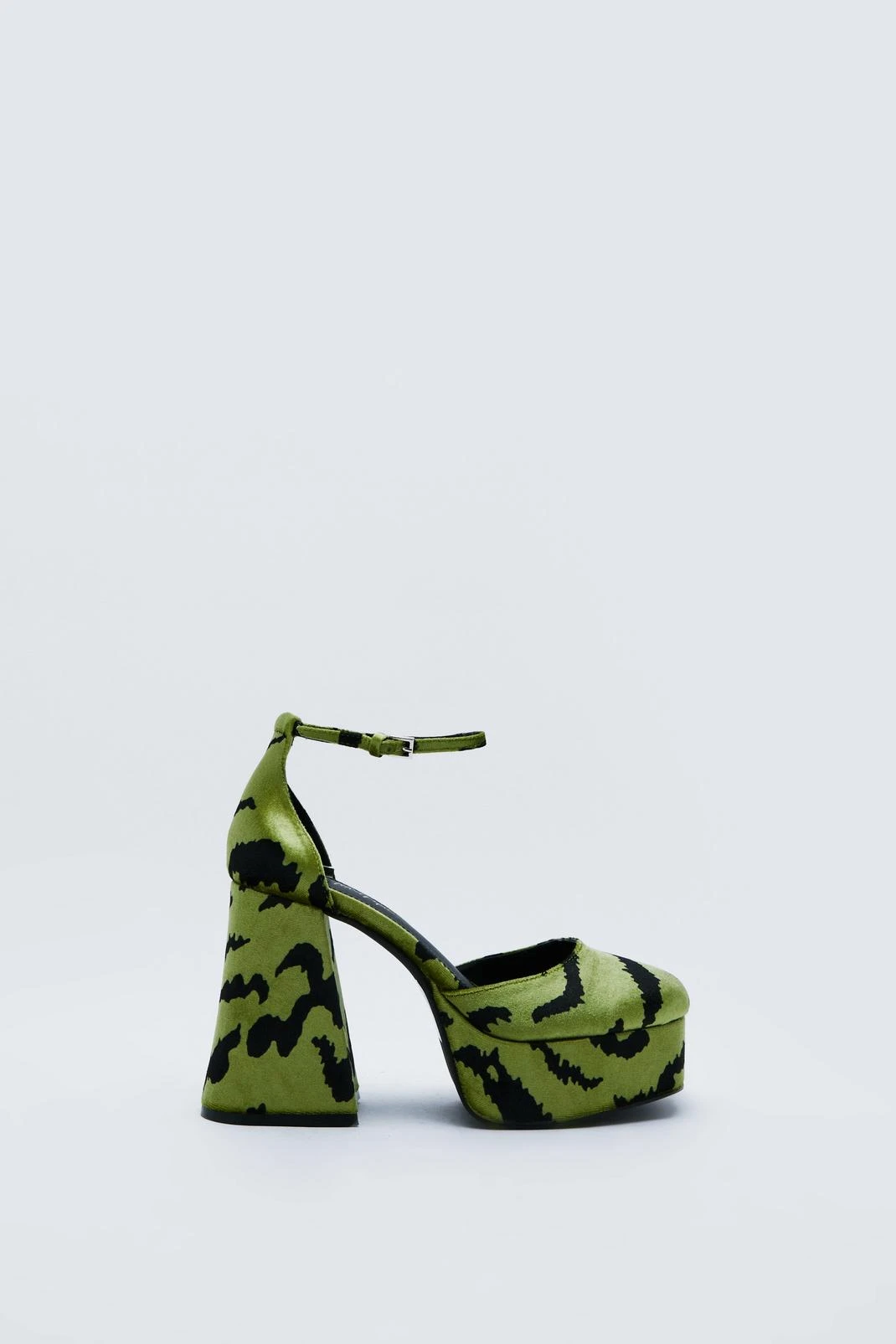 Zebra Velvet Heeled Mary Jane - Image 2