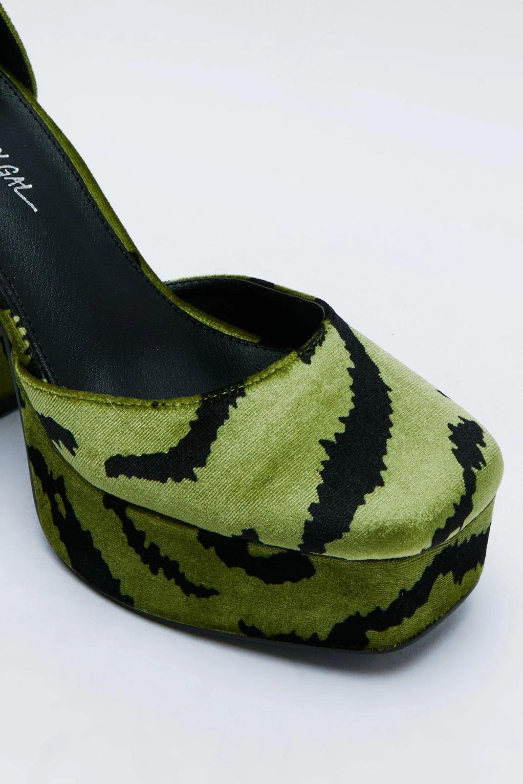 Zebra Velvet Heeled Mary Jane - Image 3