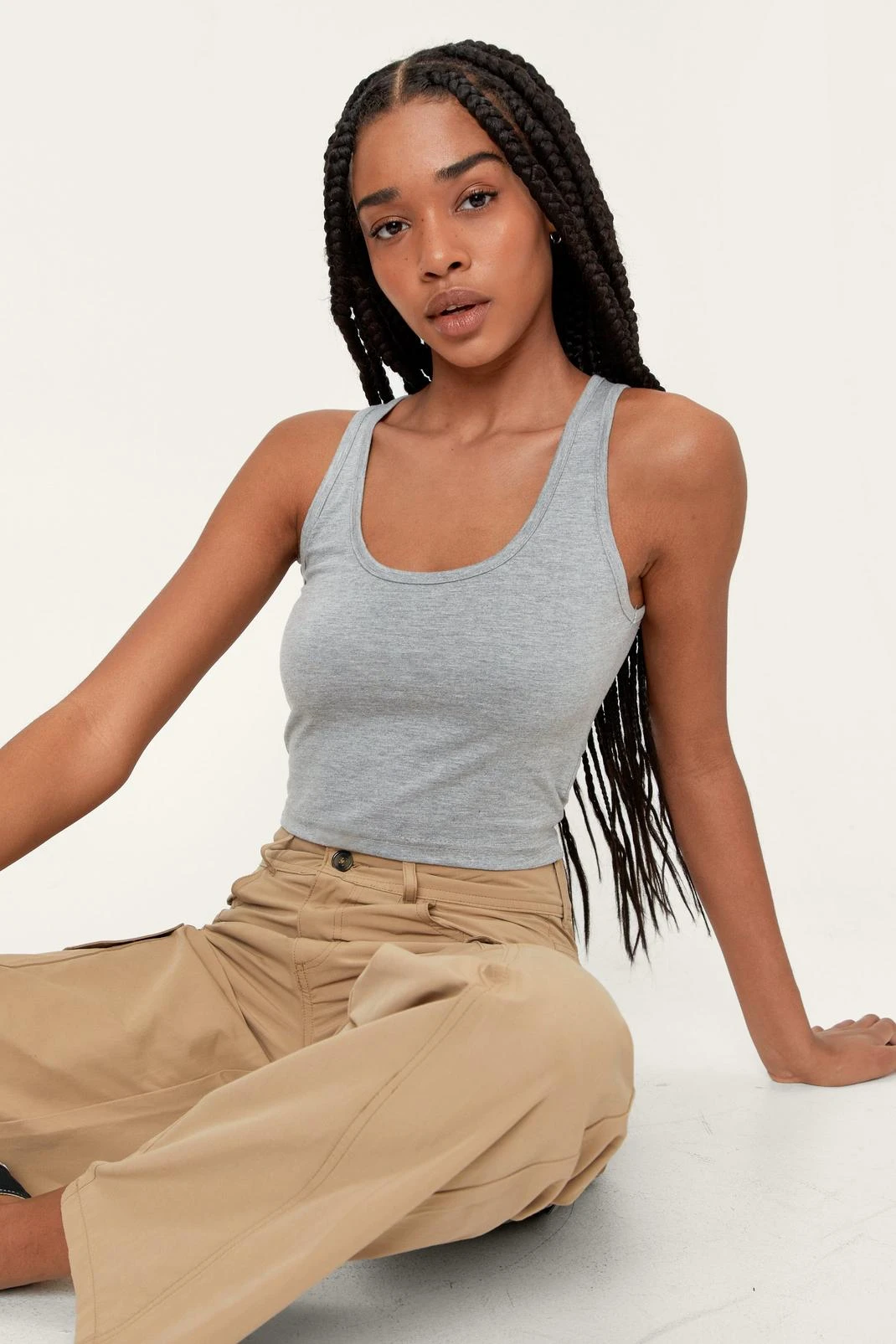 Premium Cotton Scoop Neck Crop Top - Image 10
