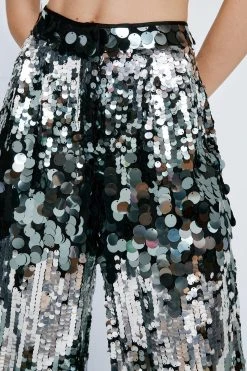 Alternative view of Premium Mix Sequin Tailored Wide Leg Pants