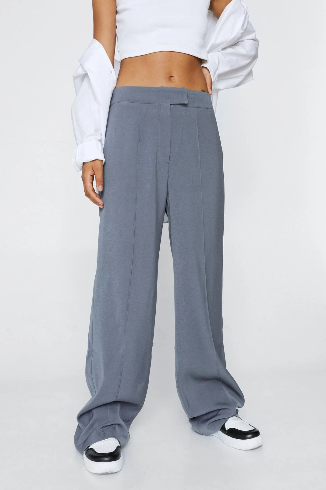 Seam Detail Straight Leg Tailored Pants 10 Seam Detail Straight Leg Tailored Pants - Image 8