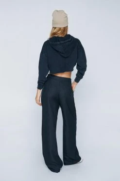 Super Wide Leg Check Pants 14 Super Wide Leg Check Pants -Nasty Gal Sales Store womens grey super wide leg check pants 2