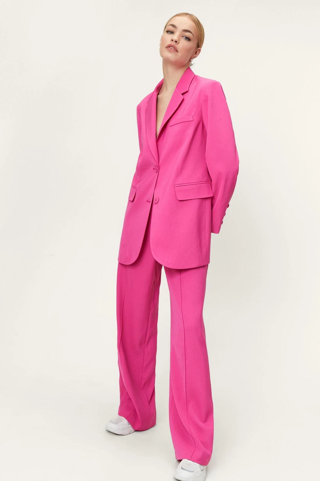 Oversized Twill Single Breasted Blazer 13 Oversized Twill Single Breasted Blazer - Image 11
