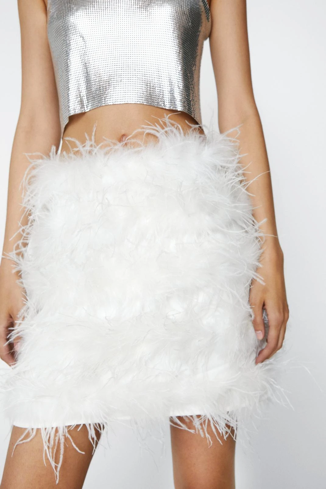Feather Mini Skirt - Image 3