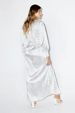 Jacquard Long Sleeve Maxi Dress 14 Jacquard Long Sleeve Maxi Dress -Nasty Gal Sales Store womens ivory jacquard long sleeve maxi dress 2